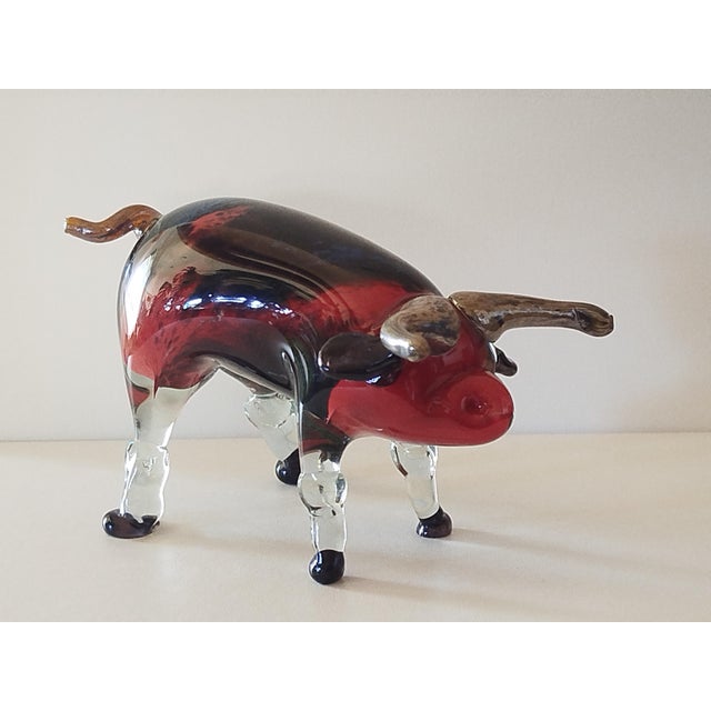 Early 21st Century Glass Paste Bull Sculpture by Florea Silviu For Sale - Image 5 of 5