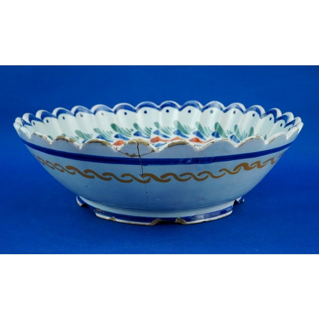Large Antique French Ceramic Bowl by Henriot Quimper, 1800s For Sale - Image 10 of 18