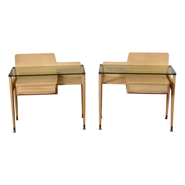 Vintage Bedside Tables, 1950s, Set of 2 For Sale