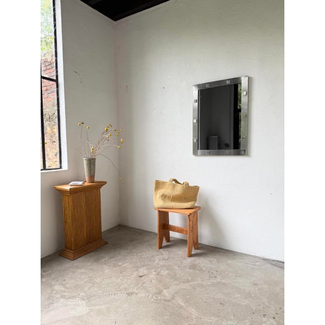 1970s Vintage Chrome Mirror, 1970s For Sale - Image 5 of 18