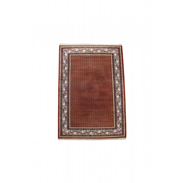 Textile Large Indian Wool Mir Rug, 1970s For Sale - Image 7 of 7