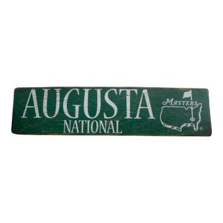 C. 2012 Augusta National Golf Course Masters Tournament Wooden Sign For Sale