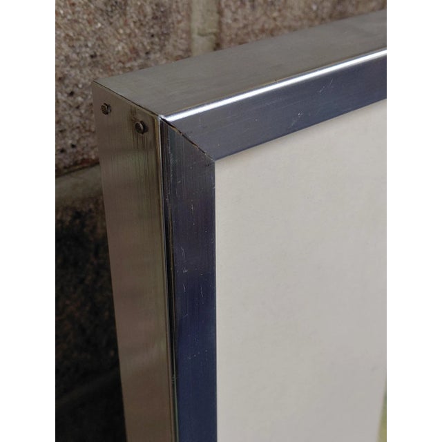 Metal Framed J. Akston "Blind Result of Chance Set in Motion I" Enamel on Paper For Sale - Image 7 of 13