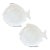 Large Mid 20th Century White Ceramic Fish Serving Platters - a Pair Olfaire Portugal For Sale
