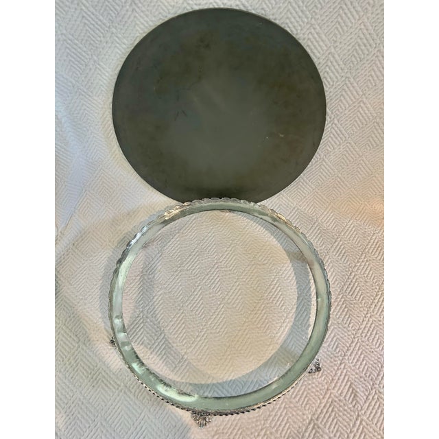 Metal Early 1900’s Victorian Eureka Silver Co. Silver Plate Mirror Plateau Centerpiece For Sale - Image 7 of 9