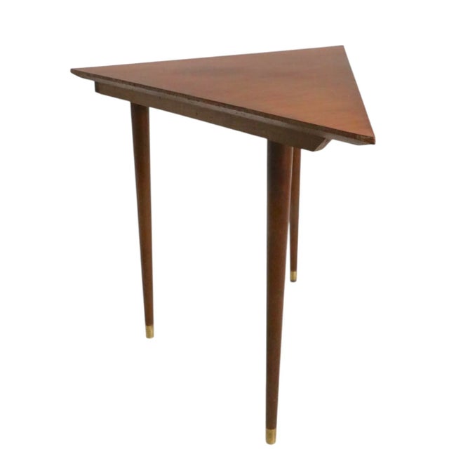 Mid 20th Century Mid 20th Century Triangle Corner Table After Probber For Sale - Image 5 of 18