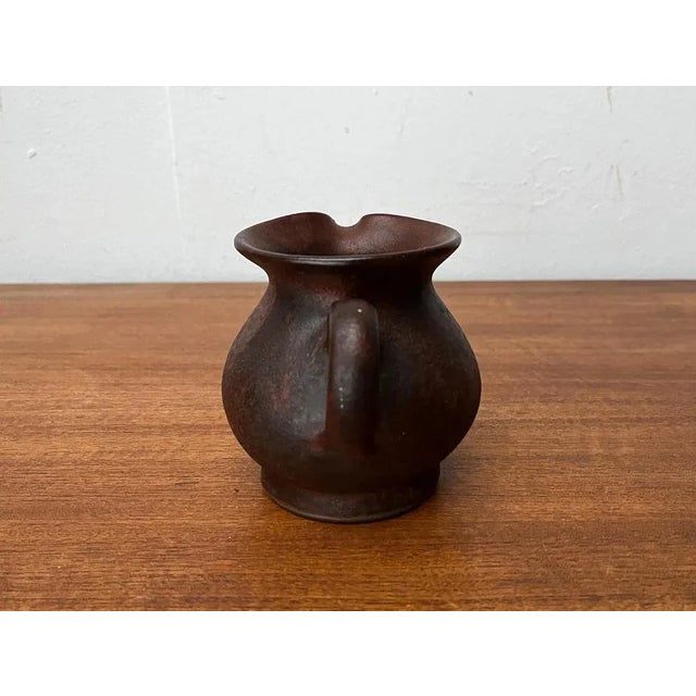 Mid-Century Minimalist Jug Vase from Hartwig Heyne Hoy Pottery, Germany, 1960s For Sale - Image 4 of 13