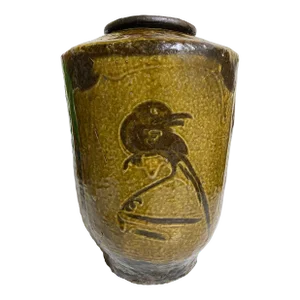 19th Century Chinese Stoneware Pottery Storage Vessel Oil Jar