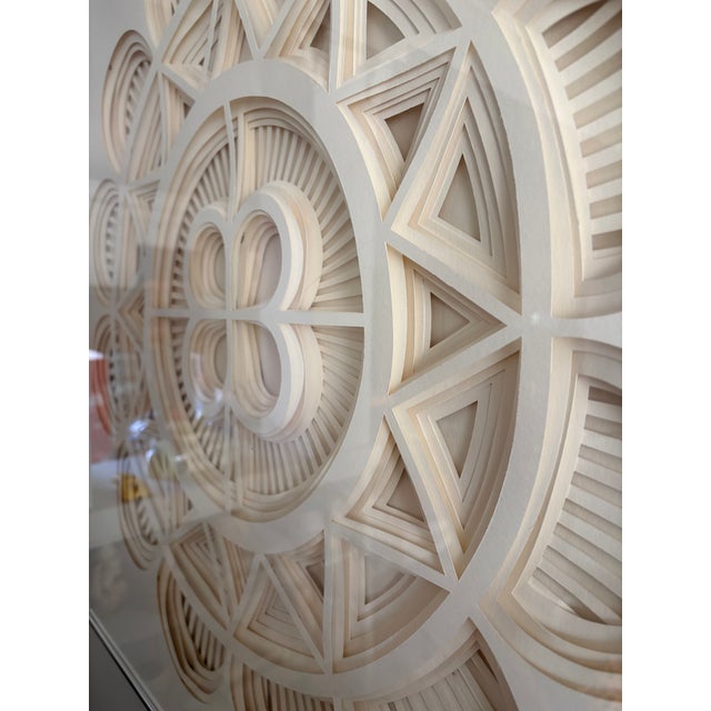 1970s Nancy Miller Hand-Cut Layered Paper Geometric Wall Art For Sale - Image 4 of 14