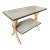 Restored "Hour Glass" Two-Tier Rattan Side Table For Sale