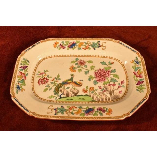 Smaller English Spode platter with similar decoration to the previous, early 1800s. No repair.