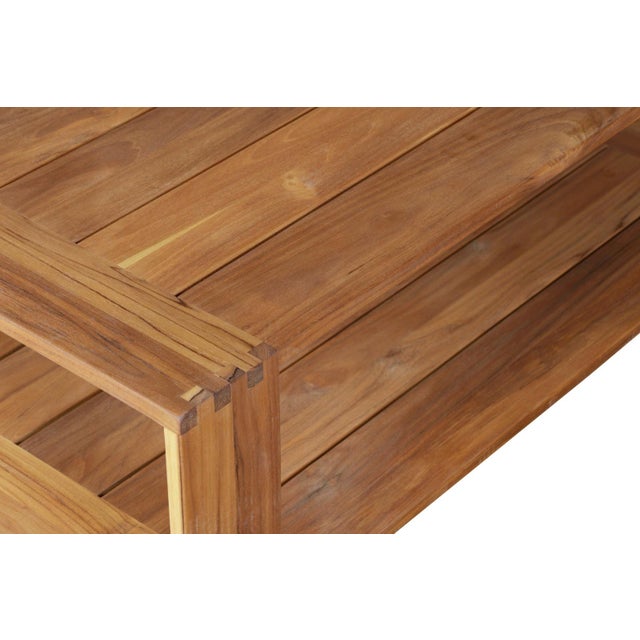 Imperial Grove Outdoor Solid Teak Wood Coffee Table For Sale In Chicago - Image 6 of 9