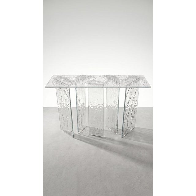 Not Yet Made - Made To Order Zero Rectangular Console Table in Epoxy Resin & Crystal Clear Glass by Wedo For Sale - Image 5 of 8