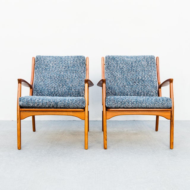Restored 1960s Danish Teak Lounge Chairs by Erik Andersen & Palle Pedersen for Horsnaes For Sale - Image 12 of 16