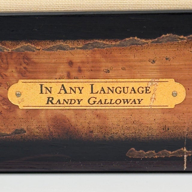 Limited-edition giclée on canvas by American Western artist Randy Galloway, titled In Any Language. Signed and numbered...