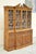 Vintage Beacon Hill Georgian Mahogany Breakfront China Cabinet Desk Bookcase. Item features a drop front desk surface with...