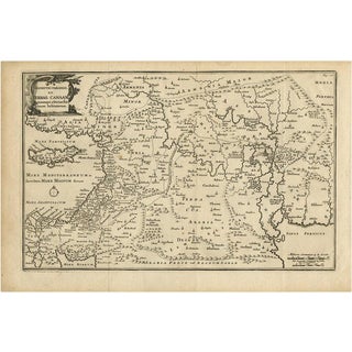 Antique Map of Canaan, 1709 For Sale