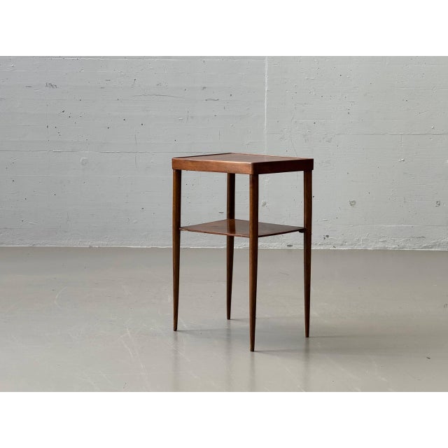 Brown Mid-Century Side Table with Shelf in Teak, 1960s For Sale - Image 8 of 16