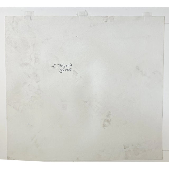 1987 Evelyne Brigeois Watercolor Painting, "A Storefront in Troyes, France" For Sale - Image 10 of 12