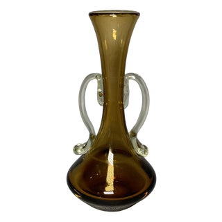 Mid-Century Uranium Glass Vase, 1960s For Sale