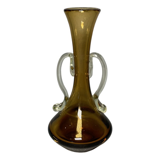 Mid-Century Uranium Glass Vase, 1960s For Sale