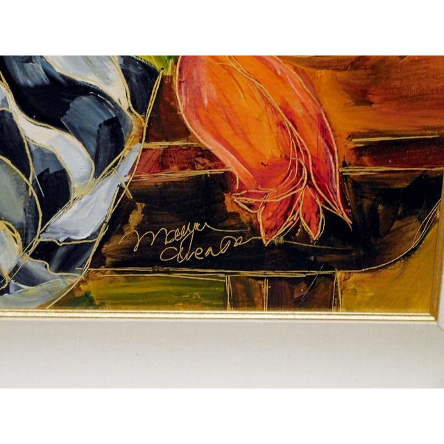 Maya Eventov "Afternoon Serenade" Original Acrylic on Canvas, H.Signed For Sale - Image 9 of 9