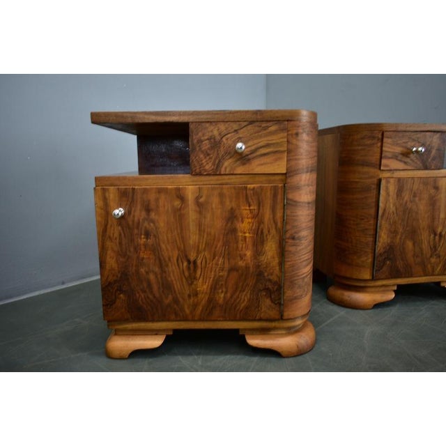 Art Deco Bedside Tables, Czechoslovakia, 1934, Set of 2 For Sale - Image 3 of 16
