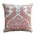 Coral Hand Printed Damask Designer Pillow For Sale