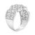 Contemporary 10K White Gold 3.00 Cttw Diamond Multi Row Cluster Band Ring (I-J Color, I3 Clarity) - Size 6 For Sale - Image 3 of 5