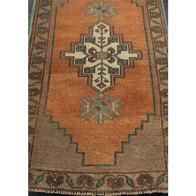 Turkish Mini Rug Oriental Hand Knotted Vintage Rug 1'9" x 3' #21167 Explore a curated collection of hallway runners, wool...