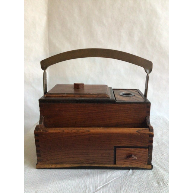 This 1800s Japanese Letter Box with Inkwell and Handle would work well in a traditional or modern interior. It's clean...