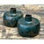 Teal Vintage Patinated Metal Vases - Pair For Sale - Image 8 of 12