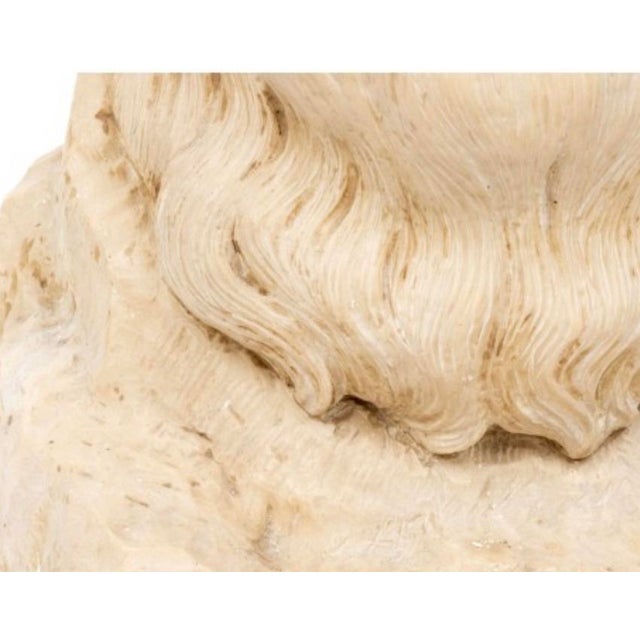 Frank Covino Leonardo Da Vinci Bust 1976 Large Cast Stone Sculpture For Sale - Image 4 of 7
