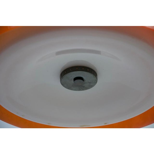 Mid-Century Orange Glass Ceiling Lamp attributed to Stilnovo, Italy, 1960s For Sale - Image 10 of 17
