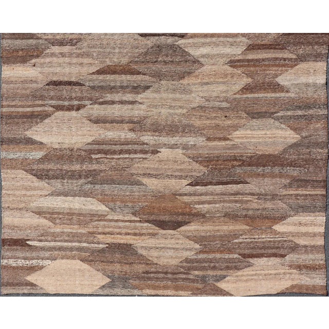 Hand-Woven Wool Flatweave Kilim by Keivan Woven Arts 6'9 X 9'8 For Sale - Image 10 of 13