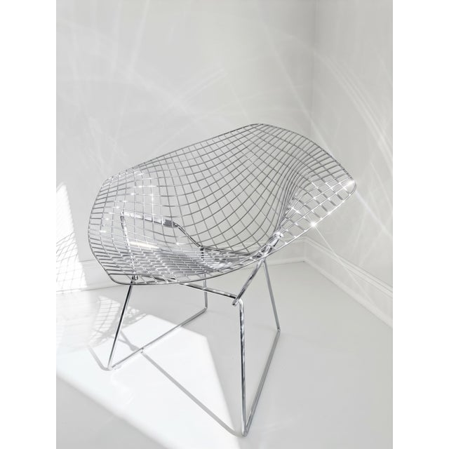 1950s Vintage Knoll Harry Bertoia Diamond Lounge Chair - Polished Chrome Mid-Century Modern Icon For Sale - Image 5 of 8