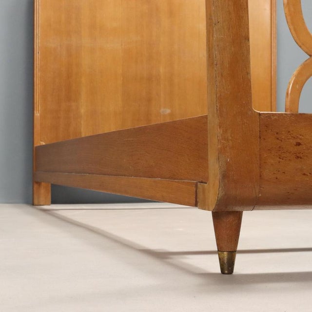 Single Bed in Veneer, 1950s For Sale - Image 5 of 9