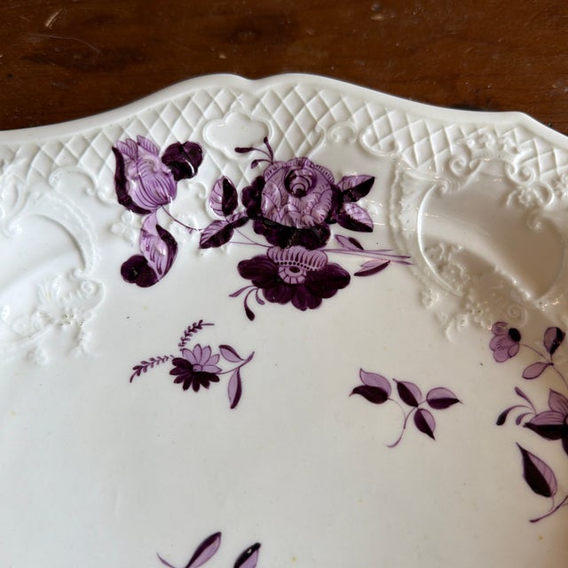 Ceramic Pair of Antique Job Ridgway Cauldon Place Double-Handled Trays, Pattern B1154, Circa 1808-1814 For Sale - Image 7 of 12