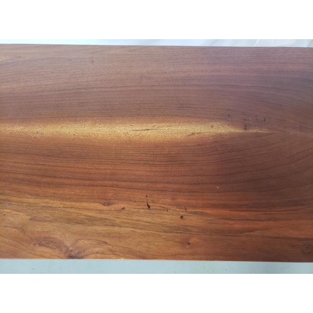 Stunning Solid Black Walnut Architecturally Significant Japanese Influenced Coffee Table For Sale - Image 11 of 12