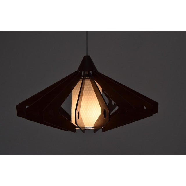 Mid-Century Wooden Pendant, Former Czechoslovakia, 1970s For Sale - Image 10 of 16