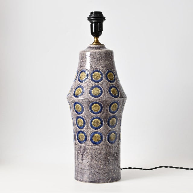 1970s Large Ceramic Ikano Table Lamp by Aldo Londi for Bitossi, 1970s For Sale - Image 5 of 13