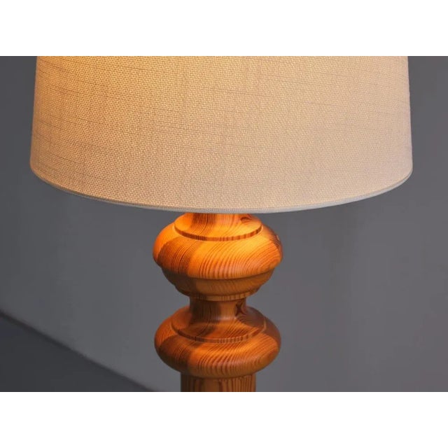Wood Tall Nybro Armaturfabric Floor Lamp in Pine Wood, Sweden, 1960s For Sale - Image 7 of 13
