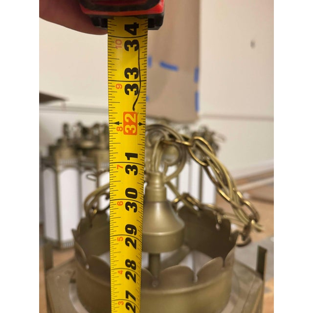 1970s Mid Century Gothic Pendant Light For Sale - Image 5 of 5