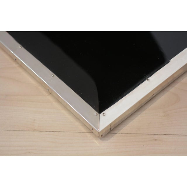 Art Deco Bauhaus Side Table in Black Lacquer & Chrome, Austria, 1920s For Sale - Image 10 of 14