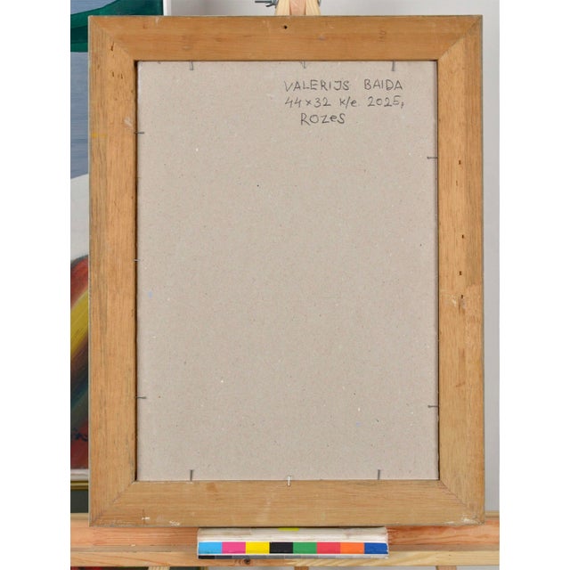 Early 21st Century Valery Bayda, Roses, 2025, Oil on Cardboard For Sale - Image 5 of 6