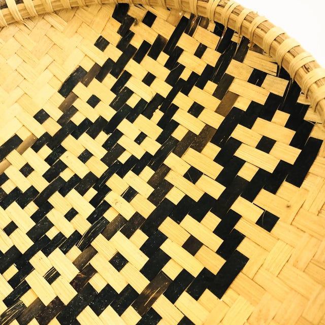 Oval Wicker Tray For Sale - Image 4 of 6