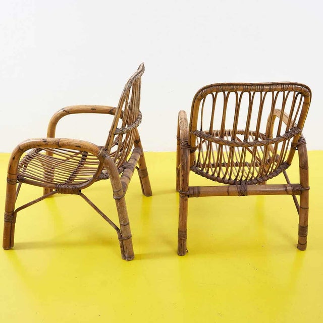 Bamboo Armchairs, 1970s, Set of 2 For Sale - Image 5 of 6