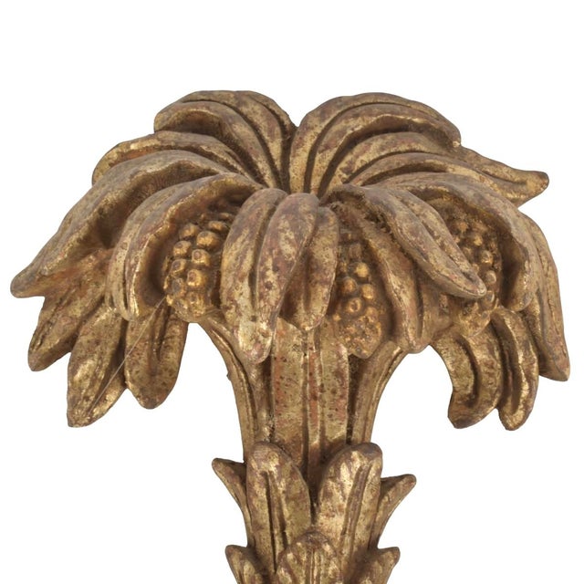 Mid 20th Century Italian Carved Gilt Wood Monkey Wall Sconces, a Pair For Sale - Image 4 of 9