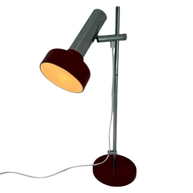 Burgundy Red Desk Lamp from Gura, Germany, 1970s For Sale - Image 11 of 11
