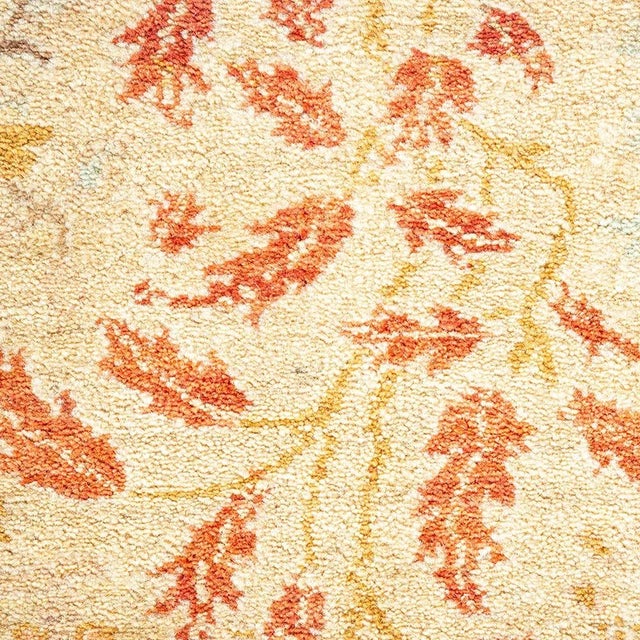 Traditional Mogul Collection Hand-Knotted Area Rug - Yellow 8' 0" x 10' 3" For Sale - Image 3 of 4